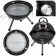  PORTABLE TOURIST CHARCOAL GRILL WITH LID ROUND GRID 32CM LUND