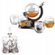  Whiskey Set Globe Decanter 850ml Ship Glasses Birthday Gift