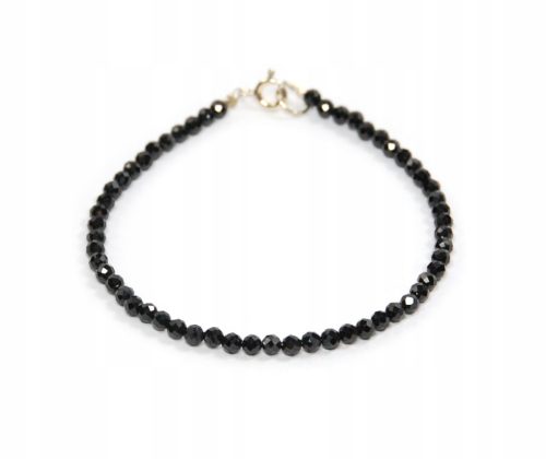 Bracelet natural black SPINEL balls 3mm