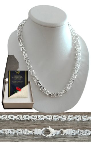  SILVER CHAIN ROYAL WEAVE (BYZANTINE) - TEST -925- 55 cm