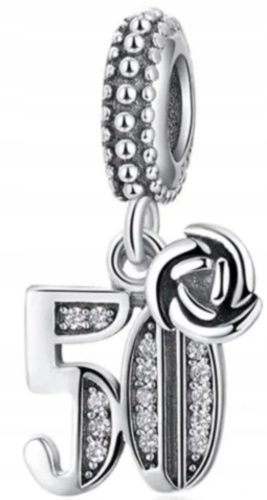  Charms pendant for 50th birthday 50 Silver 925