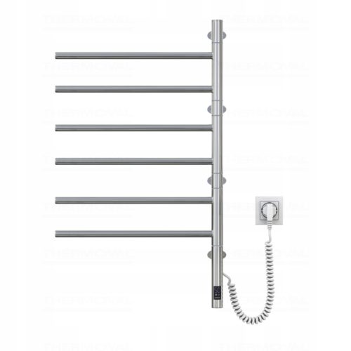  MODERN electric bathroom radiator with movable arms INOX TIMER