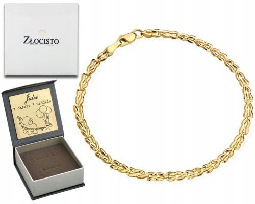  WOMEN'S GOLD BRACELET PR. 0.585 FREE ENGRAVING