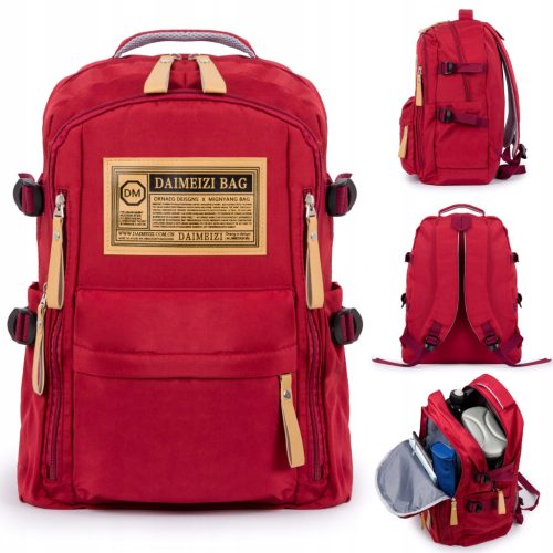Claret Burgundy Backpack: Lightweight and Spacious for School or City Life
