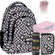 BackUP 4-in-1 Youth School Backpack Set with Happy Face Design