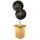  SET OF 2 HELIUM BALLOON 40th BIRTHDAY BLACK Gift in a Box