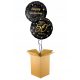  SET OF 2 X HELIUM BALLOON 50TH BIRTHDAY BLACK Gift in a Box