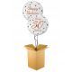  SET OF 2 HELIUM BALLOON 30TH BIRTHDAY WHITE Gift in a Box