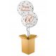  SET OF 2 X HELIUM BALLOON 60TH BIRTHDAY WHITE Gift in a Box