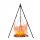  Garden grill, tripod, foldable grate, 60 cm, hanging, 120 cm, large, fireplace