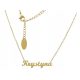  Surgical steel necklace name KRYSTYNA new gold celebrity %