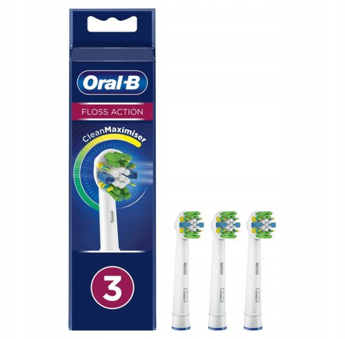  2x ORIGINAL ORAL-B 3D WHITE FLOSS ACTION TOOTHBRUSH HEAD