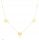  GOLD NECKLACE 316L SURGICAL STEEL HEART CLOVER