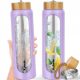  GLASS BOTTLE FOR WATER DRINKS WITH STRAW STRAINER LEAKPROOF LARGE BOTTLE 1.2L