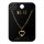  AURI Heart Necklace with zirconia gold-plated 18 karat gold surgical steel