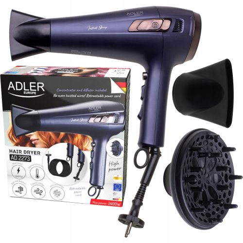  Adler Hairdryer REWELLED CABLE + IONIZATION