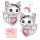  Silver Cat Earrings for Girls Children Studs