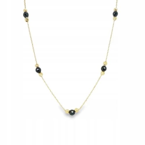  Gold necklace with black zircon balls pr 585 14k