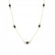  Gold necklace with black zircon balls pr 585 14k