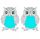  Silver Owl Earrings Glow In The Dark Silver 925