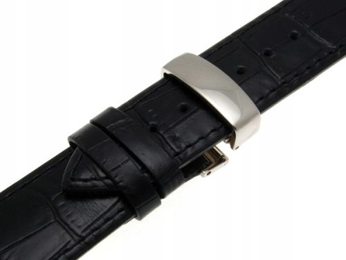  ELEGANT WATCH STRAP WITH BUTTERFLY CLASP 20mm. LEATHER.