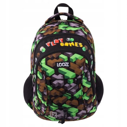 Premium 3-Compartment School Backpack 'PLAY GAMES' by LOOZZ