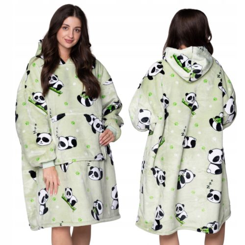  BLANKET SWEATSHIRT Oversize Warm Thick BLANKET SWEATSHIRT 2in1 XXL PANDA Fur Hoodie