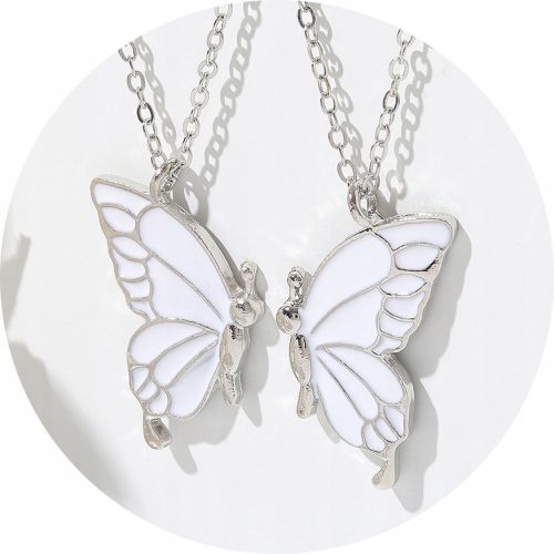  FRIENDSHIP NECKLACE BFF butterflies Friends CHAINS