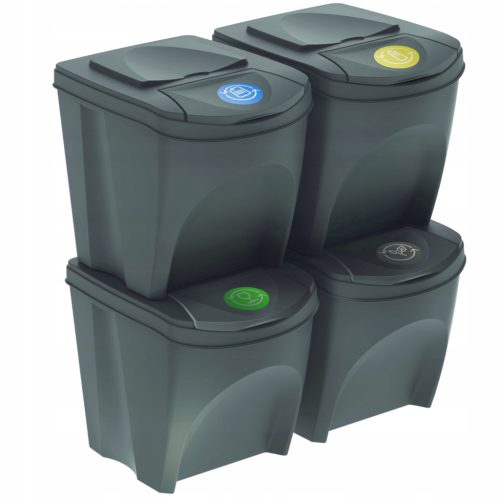  Prosperplast waste bin 4 x 25 l gray