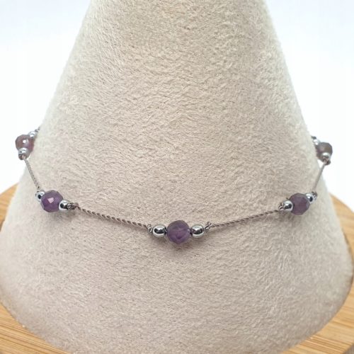  Adjustable String Bracelet Amethyst Stones LaReine