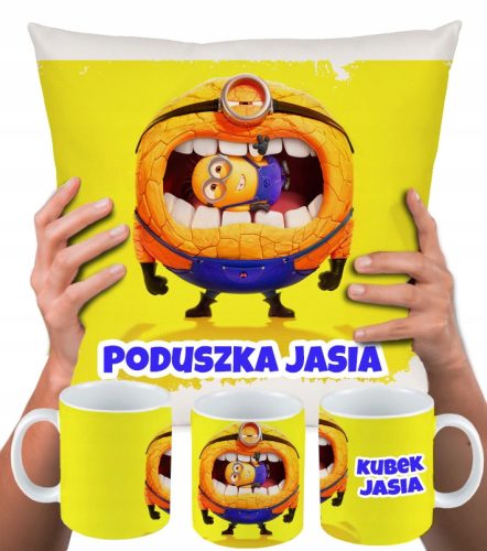  SET OF PILLOW MUG GRU DRU MINIONS BIRTHDAY GIFT + NAME