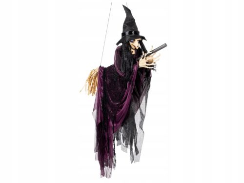  Hanging decoration witch on broom 65 cm