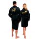  SET OF BATHROBES FOR A COUPLE WITH EMBROIDERY BATHROBE GIFT BLACK