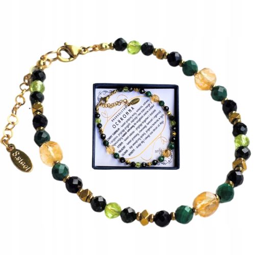  STYLOVI PROTECTIVE bracelet: tourmaline, citrine, malachite, olivine