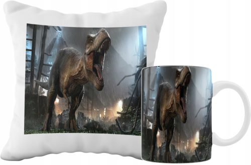  MUG AND PILLOW SET JURASSIC PARK FILM GIFT IDEA GRAPHICS