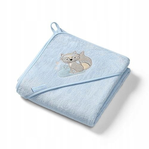  Babyono hooded blanket 100 x 100 cm blue