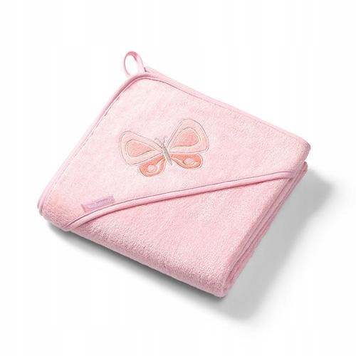  Babyono hooded blanket 100 x 100 cm pink