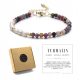  Women's bracelet with clasp NATURAL STONES - PEARLS - RAINBOW TOURMALINE