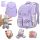 Multi-Functional Purple School Backpack for Grade 1-3 Girls