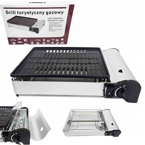  GAS CARTRIDGE GRILL GAS STOVE TOURIST PORTABLE SET 2xGAS