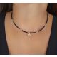  Choker Necklace Openwork Moon with Cubic Zirconia Moon