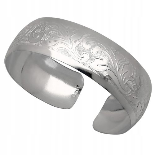  Rigid silver bracelet flowers silver 925