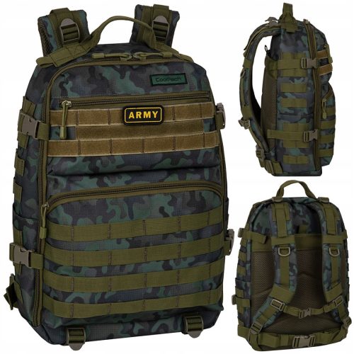 Coolpack Soldier Urban Tactical Backpack for Men, 27L Camo Design