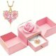  Eternal Rose in Glass Necklace for Women Valentine's Day Gift