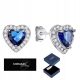  925 SILVER EARRINGS ZIRCONS WITH SAPPHIRE STUDS