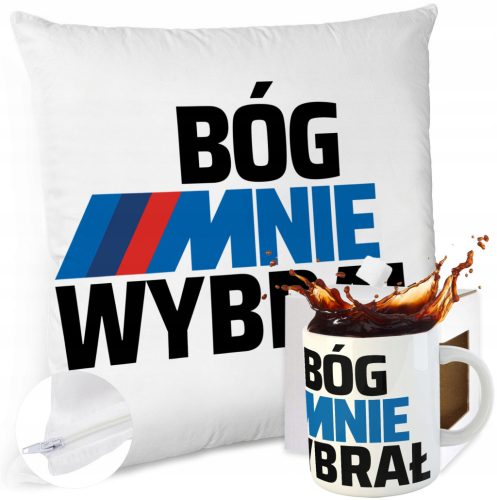  BMW BEEMWU MUG PILLOW SET GOD CHOSE ME A GIFT FOR A FAN OF THE BRAND