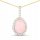  SILVER PENDANT PINK OPAL AND ROCK CRYSTAL