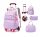 Multi-Functional School Backpack on Wheels with Pouch, Pencil Case, and Charm