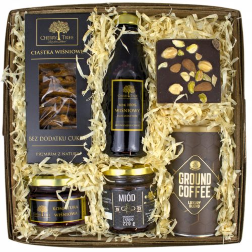  Cherry Tree GIFT gift basket - coffee, cookies, jam