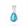  SILVER PENDANT Women's 925 Blue Cubic Zirconia Teardrop Droplet